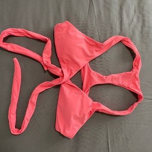 Turquoise Wrap Bikini Top